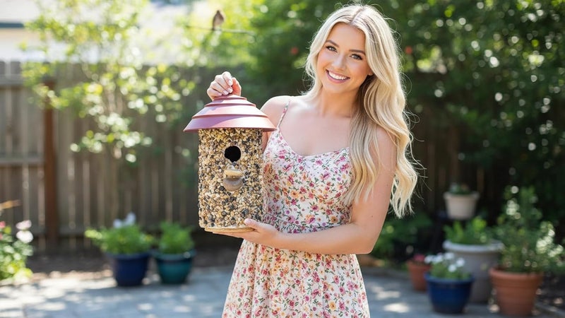 CEDAR ALPHA Pebble Stone Bird House for Outside Clearance, HDPE Roof Bird House for Outdoor, Heavy Duty Stone, Hanging Birdhouse for Outside, Wren House 10 Year Lasting (Red) - Image 5